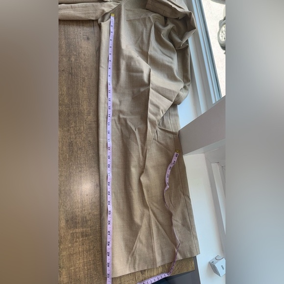 Talbots Womens Tan Relaxed Fit Wide Leg Pants size 14W Wool - Picture 6 of 8